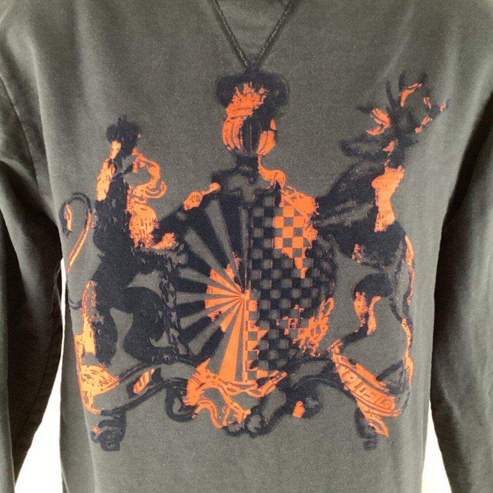 Ben Sherman Mens Pullover Fleece Sweatshirt Dark Blue Large Lg 100% Cotton - Picture 2 of 9